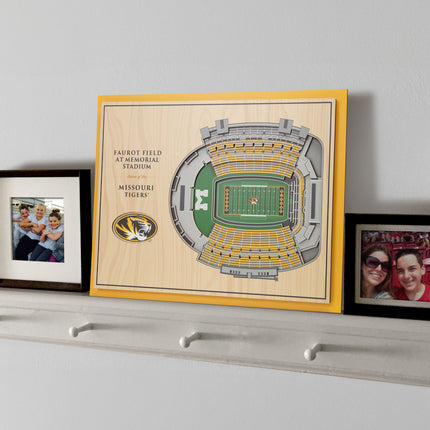 Missouri Tigers 5-Layer 3D StadiumView Wall Art