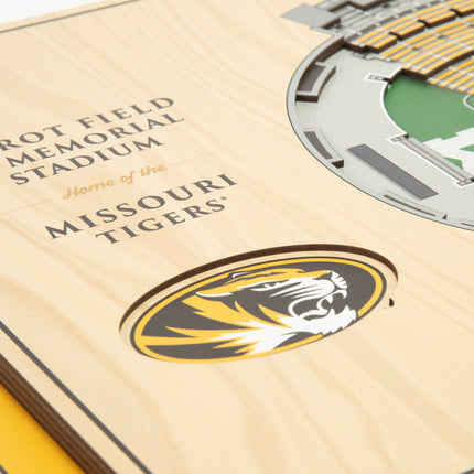 Missouri Tigers 5-Layer 3D StadiumView Wall Art