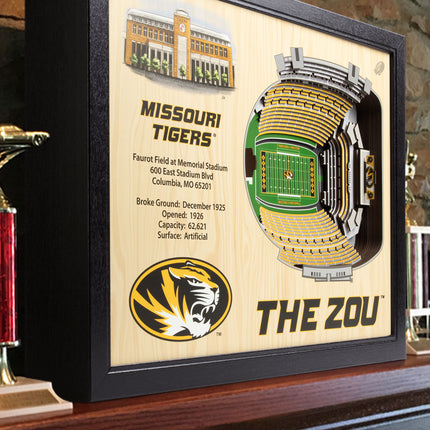 Missouri Tigers 25-Layer StadiumViews 3D Wall Art