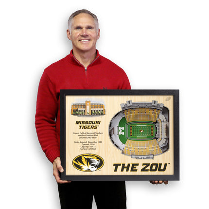 Missouri Tigers 25-Layer StadiumViews 3D Wall Art