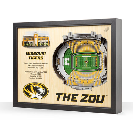Missouri Tigers 25-Layer StadiumViews 3D Wall Art