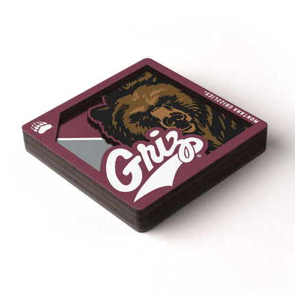 Montana Grizzlies 3D Logo Series Magnet