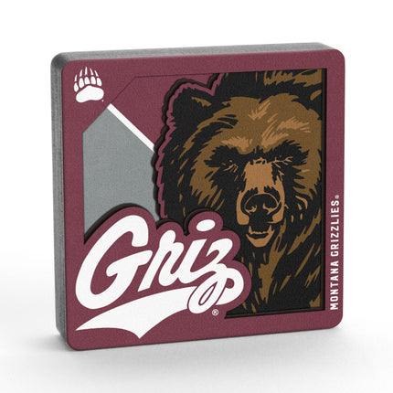 Montana Grizzlies 3D Logo Series Magnet