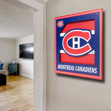 Montreal Canadiens 3D Logo Series Wall Art - 12x12