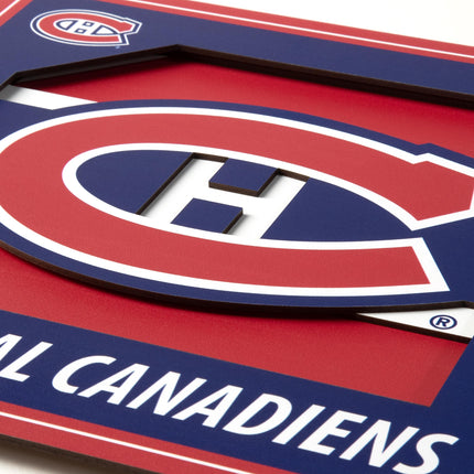 Montreal Canadiens 3D Logo Series Wall Art - 12x12