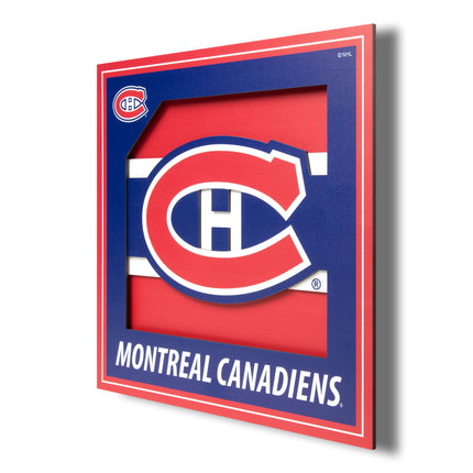 Montreal Canadiens 3D Logo Series Wall Art - 12x12