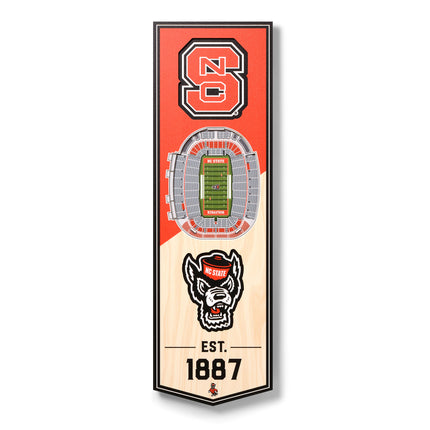NC State Wolfpack 3D Stadium 6x19 Banners