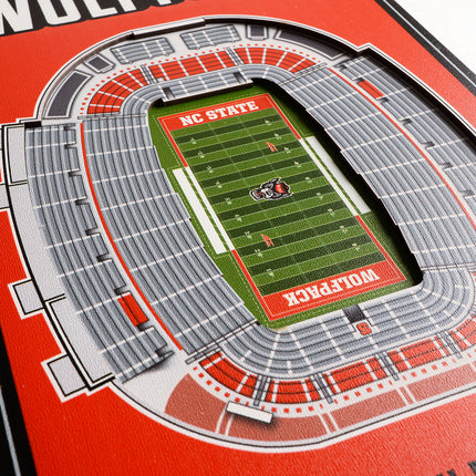 NC State Wolfpack 8x32 3D Stadium Banner