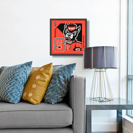 NC State Wolfpack 3D Logo Series Wall Art - 12x12
