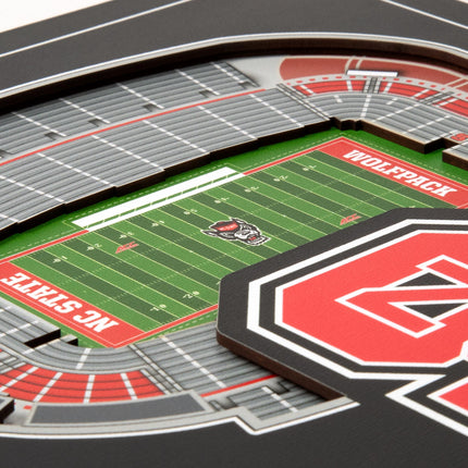 NC State Wolfpack 3D StadiumView Wall Art 12x12