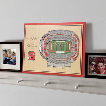 NC State Wolfpack 5-Layer 3D StadiumView Wall Art