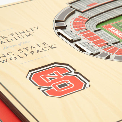 NC State Wolfpack 5-Layer 3D StadiumView Wall Art