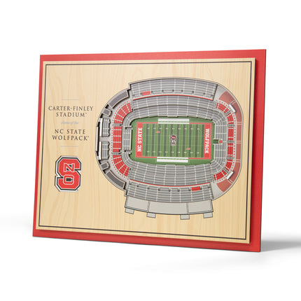 NC State Wolfpack 5-Layer 3D StadiumView Wall Art
