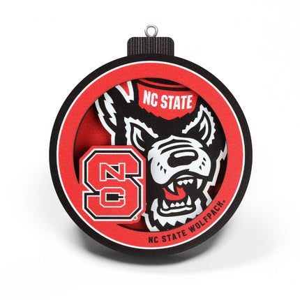NC State Wolfpack 3D Logo Series Ornament