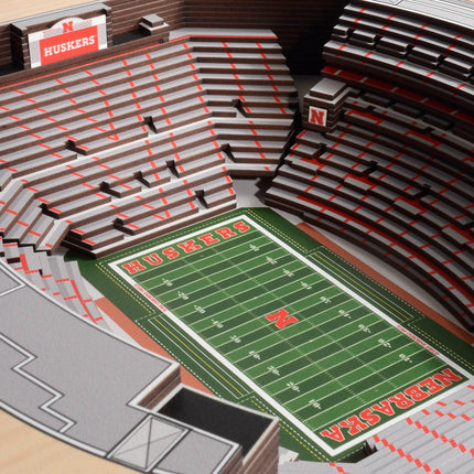 Nebraska Cornhuskers 25-Layer StadiumViews 3D Wall Art