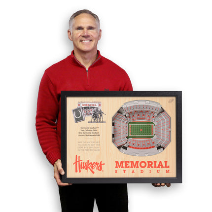 Nebraska Cornhuskers 25-Layer StadiumViews 3D Wall Art