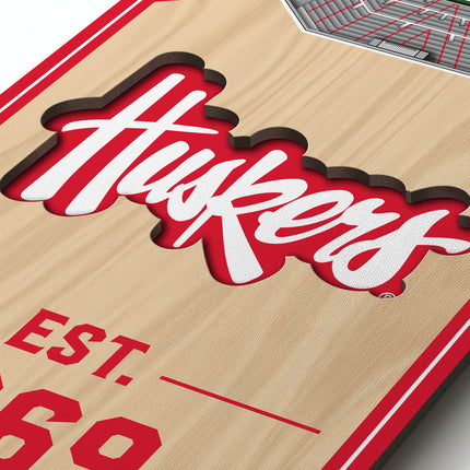 Nebraska Cornhuskers 3D Stadium 6x19 Banners