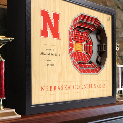 Nebraska Cornhuskers 25-Layer StadiumViews 3D Wall Art