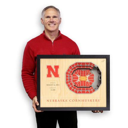Nebraska Cornhuskers 25-Layer StadiumViews 3D Wall Art