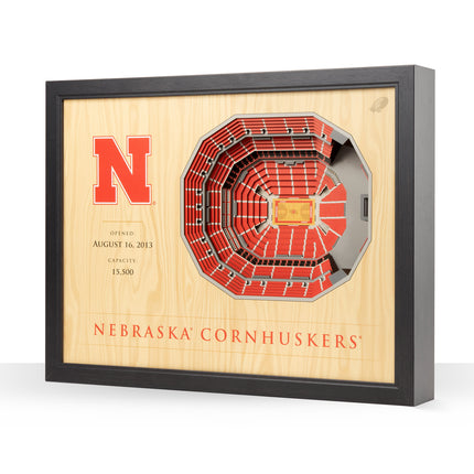 Nebraska Cornhuskers 25-Layer StadiumViews 3D Wall Art