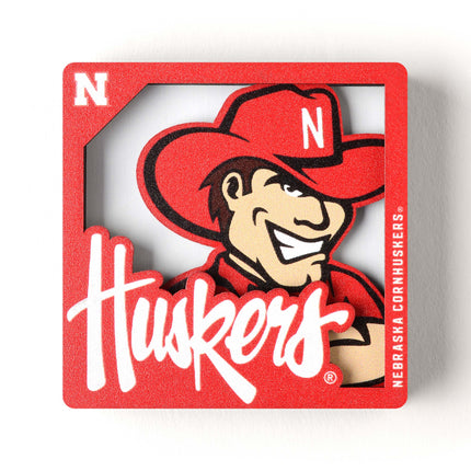 Nebraska Cornhuskers 3D Logo Series Magnet