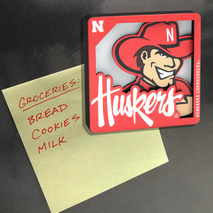 Nebraska Cornhuskers 3D Logo Series Magnet