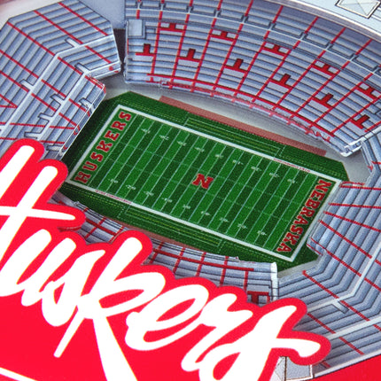 Nebraska Cornhuskers 3D Stadium View Coasters