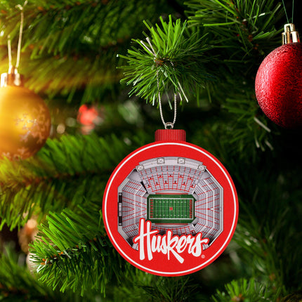 Nebraska Cornhuskers 3D StadiumView Ornaments