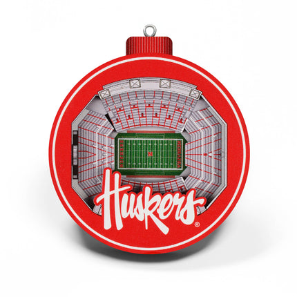 Nebraska Cornhuskers 3D StadiumView Ornaments