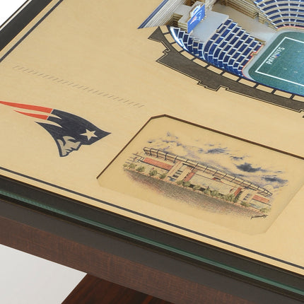 New England Patriots 25 Layer Stadium View Lighted End Table