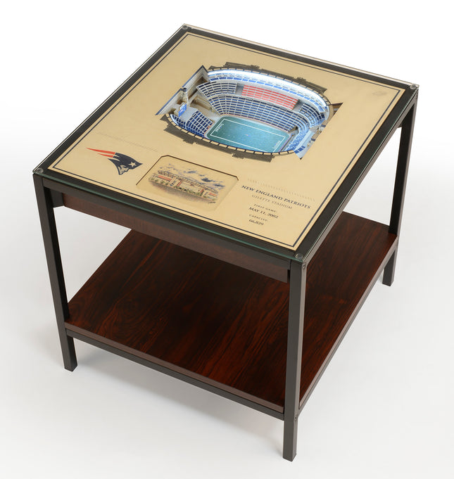 New England Patriots 25 Layer Stadium View Lighted End Table