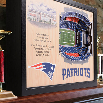 New England Patriots 25 Layer Stadium Art