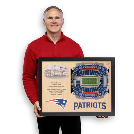New England Patriots 25 Layer Stadium Art