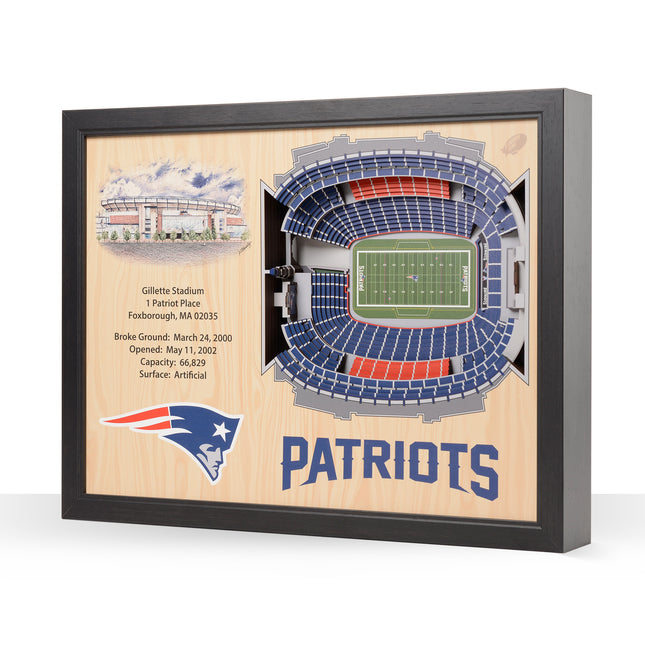 New England Patriots 25 Layer Stadium Art