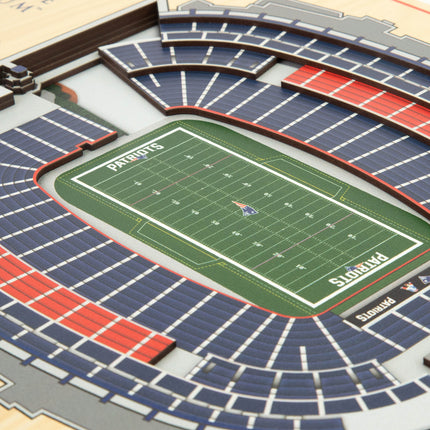 New England Patriots 5-Layer 3D StadiumView Wall Art