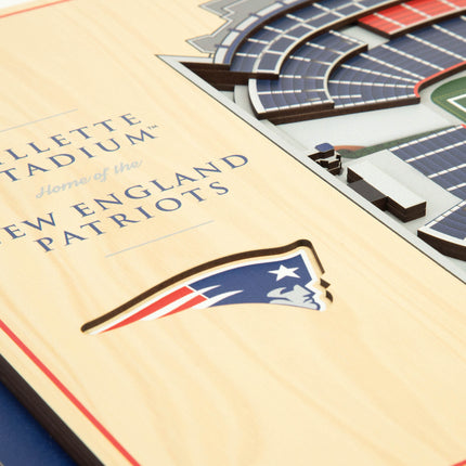 New England Patriots 5-Layer 3D StadiumView Wall Art