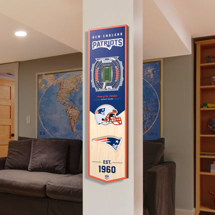 New England Patriots 8x32 3D Stadium Banner
