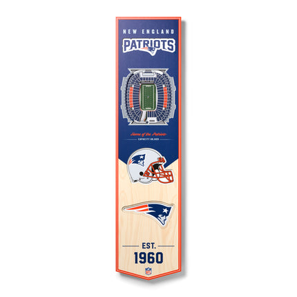 New England Patriots 8x32 3D Stadium Banner