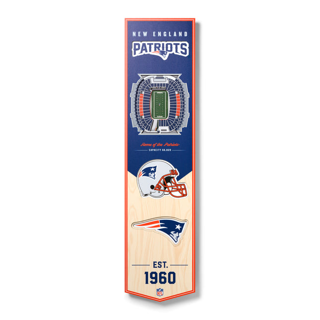 New England Patriots 8x32 3D Stadium Banner