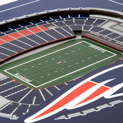 New England Patriots 3D StadiumView Wall Art 12x12
