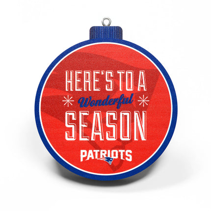 New England Patriots 3D Logo Series Ornament