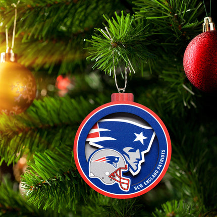 New England Patriots 3D Logo Series Ornament