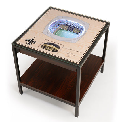New Orleans Saints 25 Layer Stadium View Lighted End Table