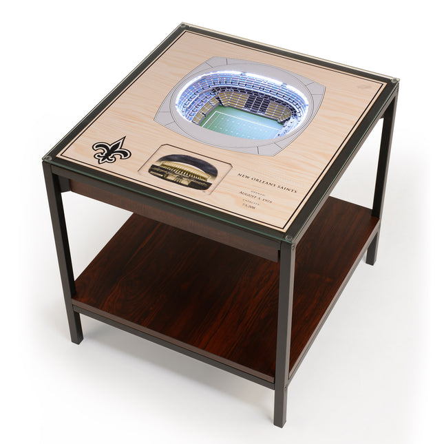 New Orleans Saints 25 Layer Stadium View Lighted End Table