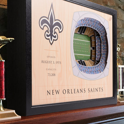New Orleans Saints 25 Layer Stadium Art