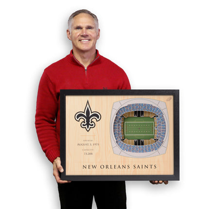 New Orleans Saints 25 Layer Stadium Art