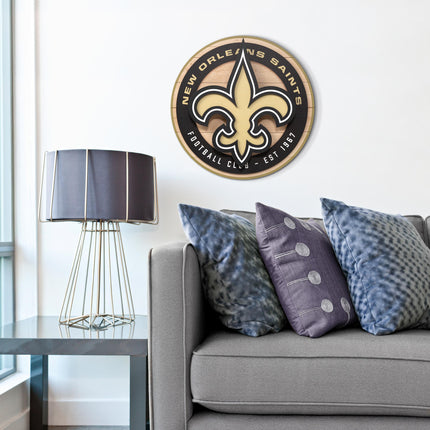 New Orleans Saints 3DX Circle Backer Wall Art