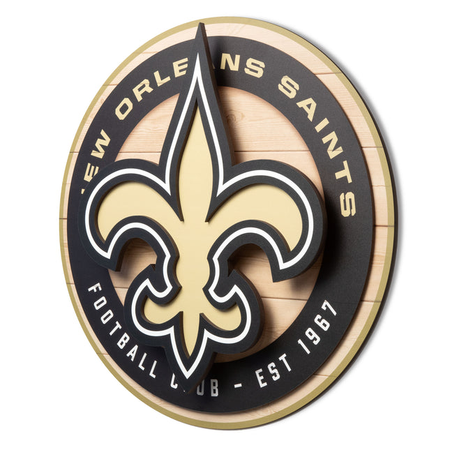 New Orleans Saints 3DX Circle Backer Wall Art
