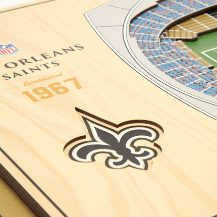 New Orleans Saints 5-Layer 3D StadiumView Wall Art