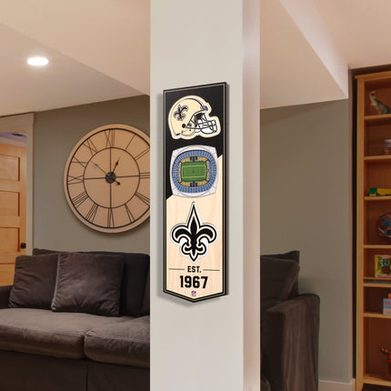 New Orleans Saints 3D Stadium 6x19 Banners